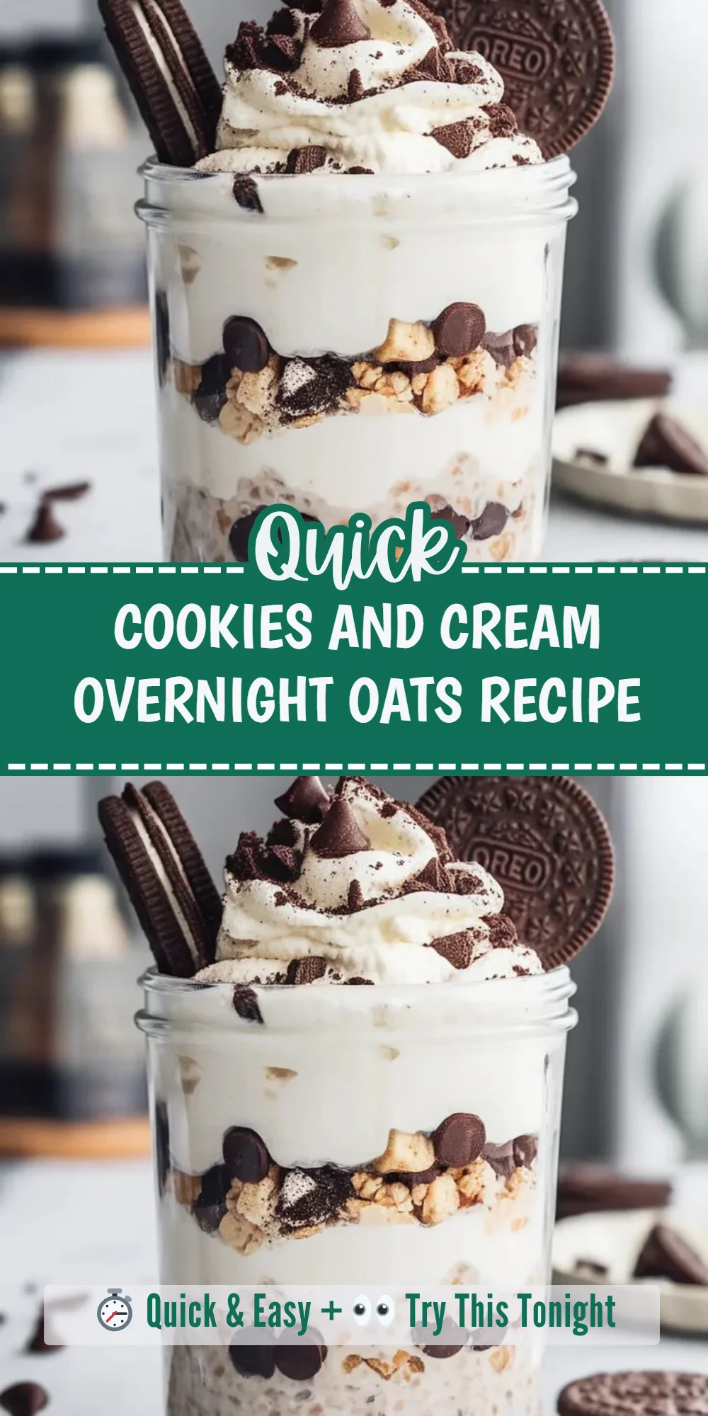 COOKIES AND CREAM OVERNIGHT OATS RECIPE