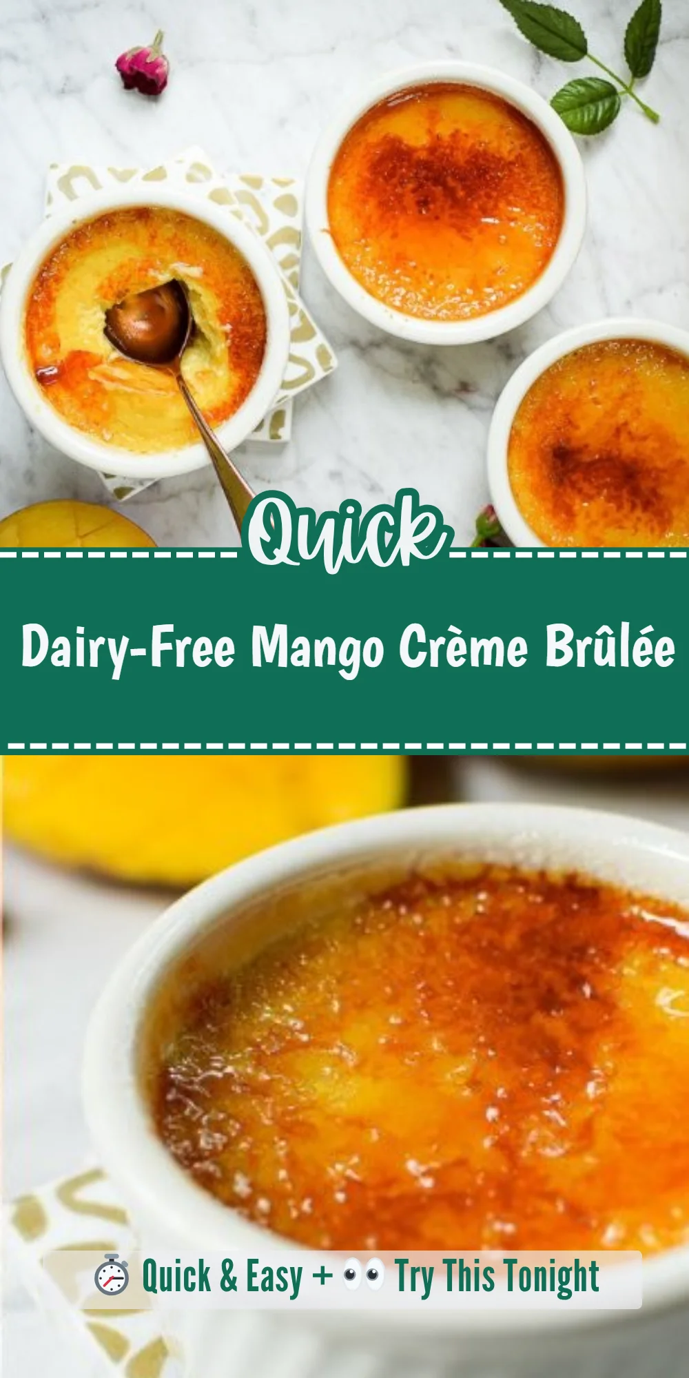 Dairy-Free Mango Crème Brûlée