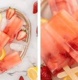 A colorful and refreshing summer treat featuring fruits and ice.