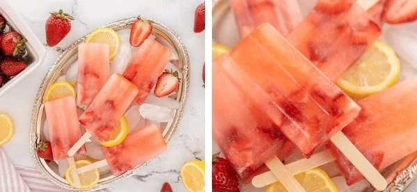 A colorful and refreshing summer treat featuring fruits and ice.