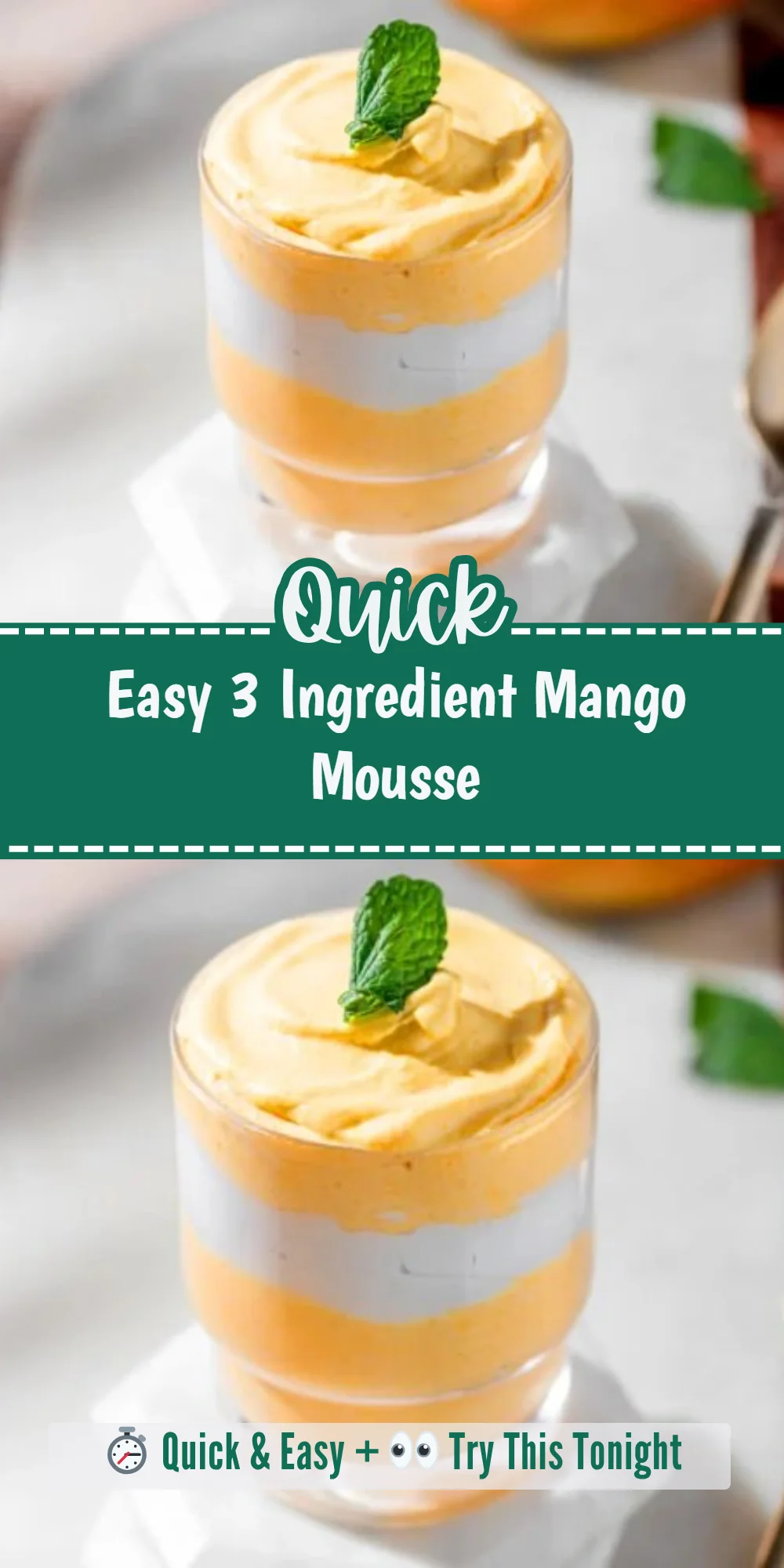 Easy 3 Ingredient Mango Mousse