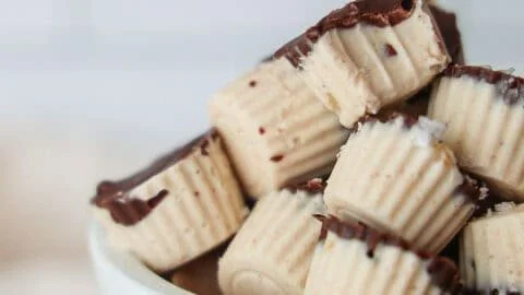Delicious homemade easy frozen yogurt bites with dairy-free options