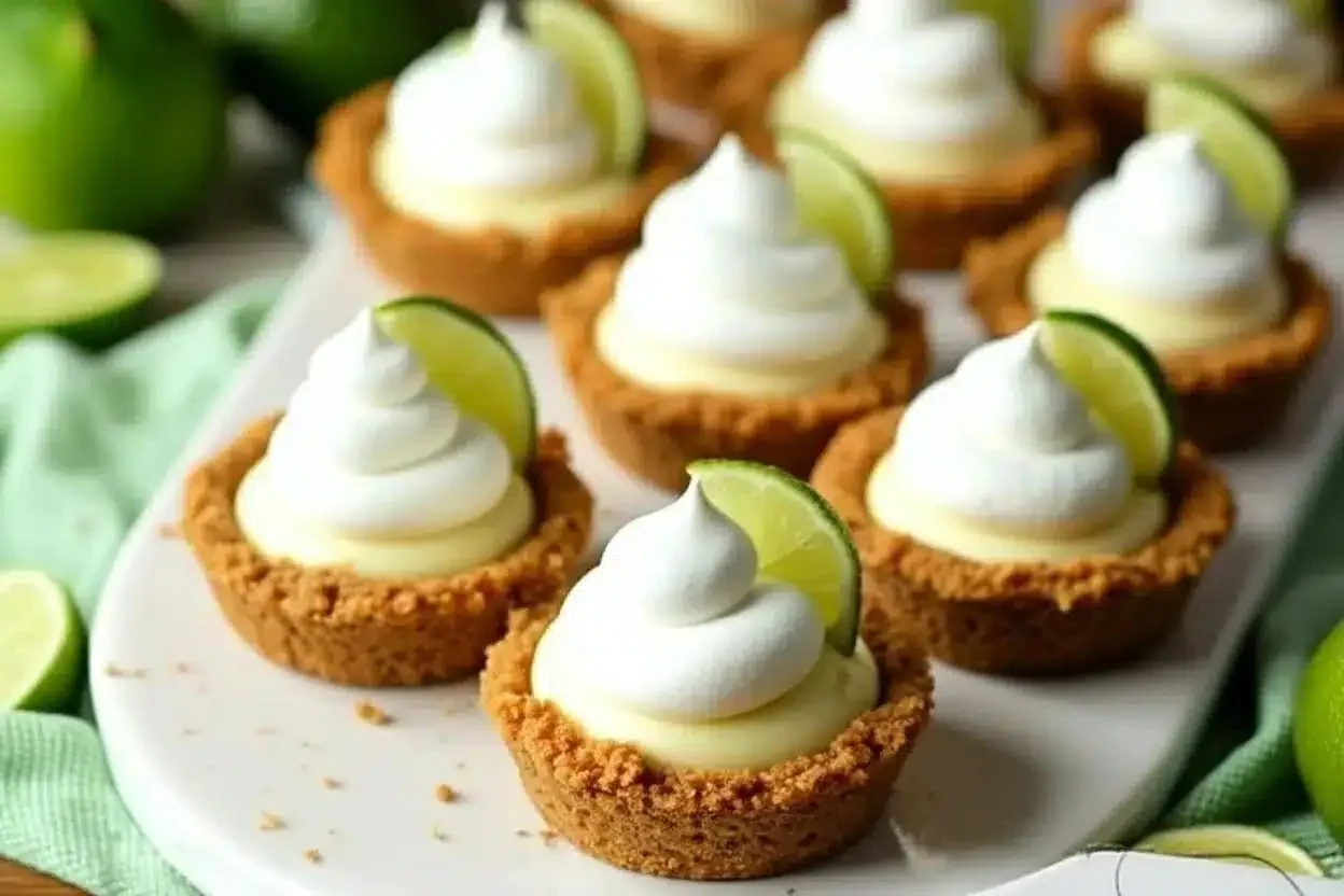 Easy mini no bake key lime pies with a zesty lime filling