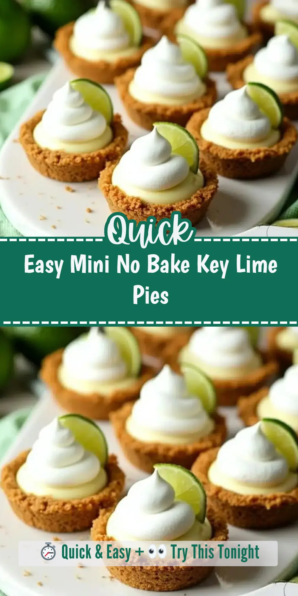 Easy Mini No Bake Key Lime Pies