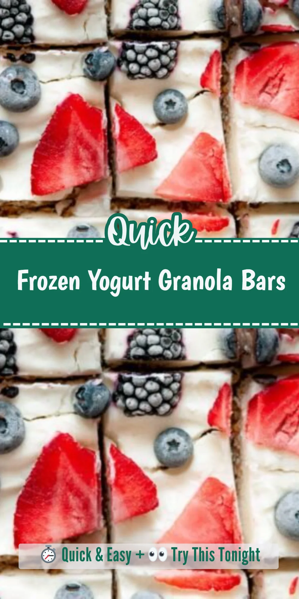 Frozen Yogurt Granola Bars
