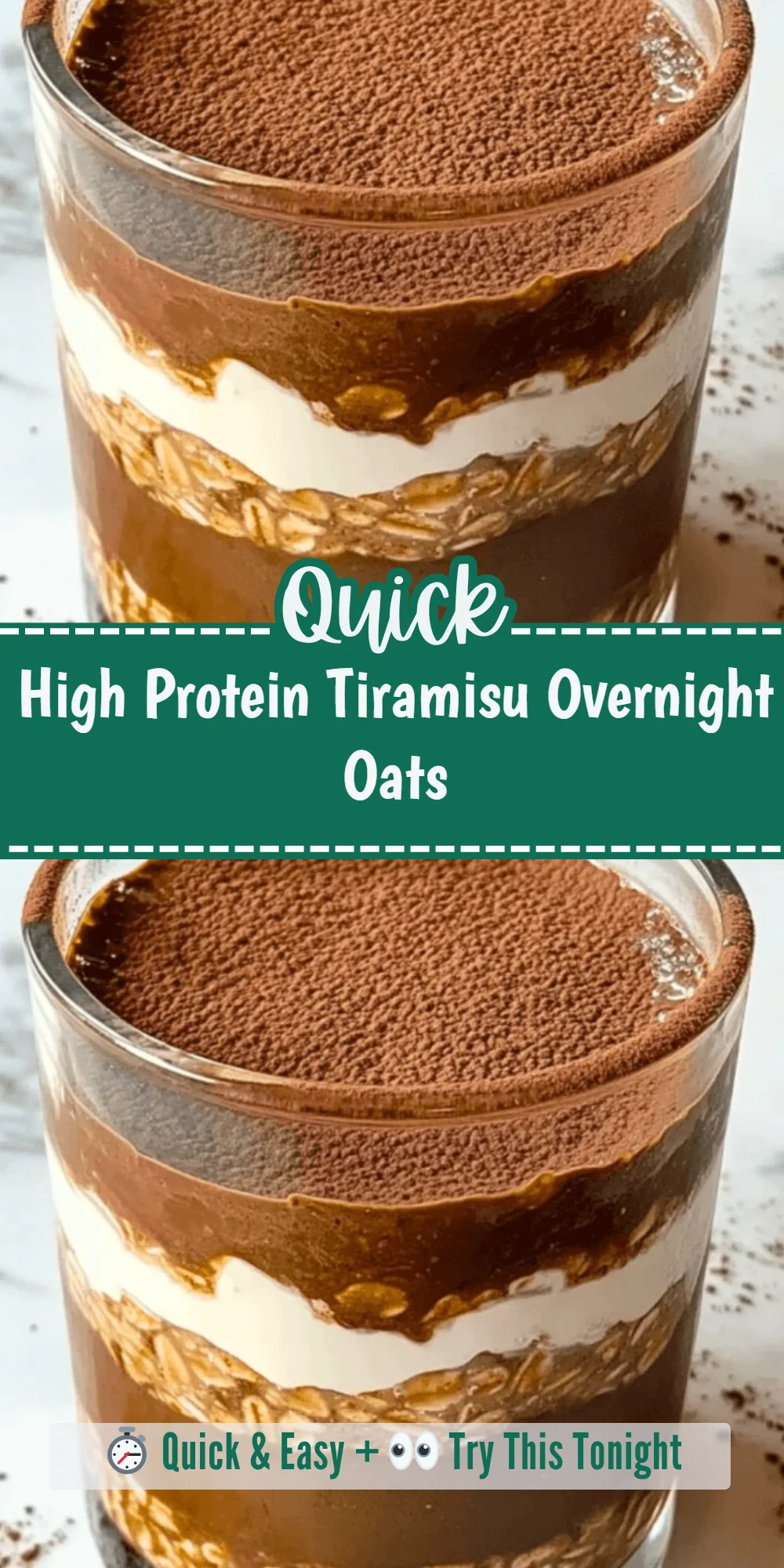 High Protein Tiramisu Overnight Oats