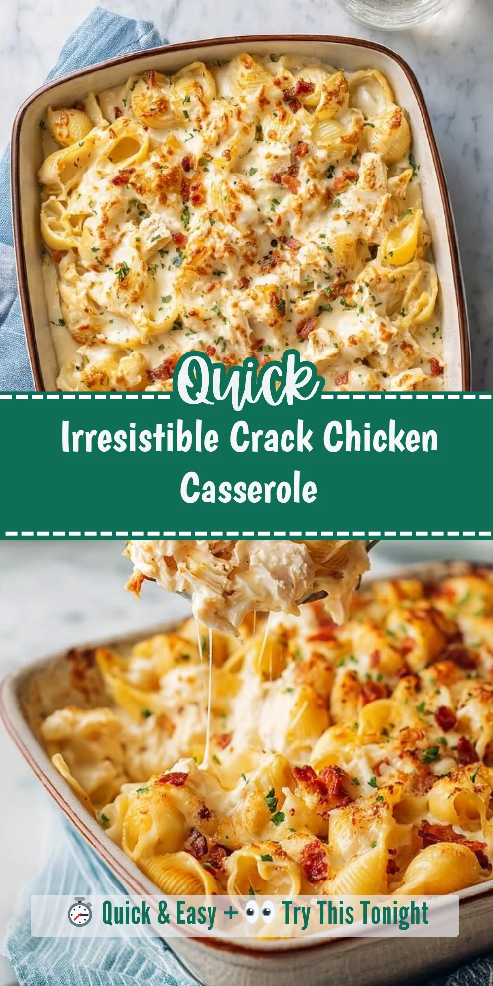 Irresistible Crack Chicken Casserole