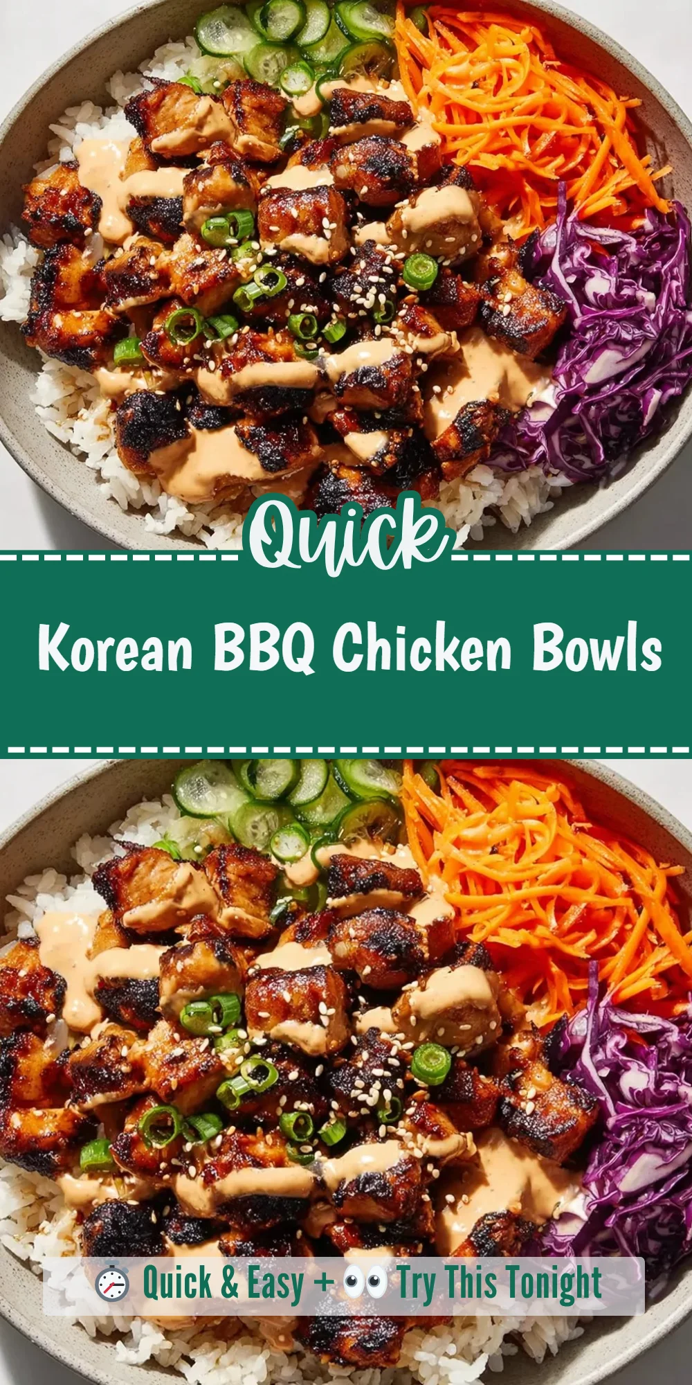 Korean BBQ Chicken Bowls