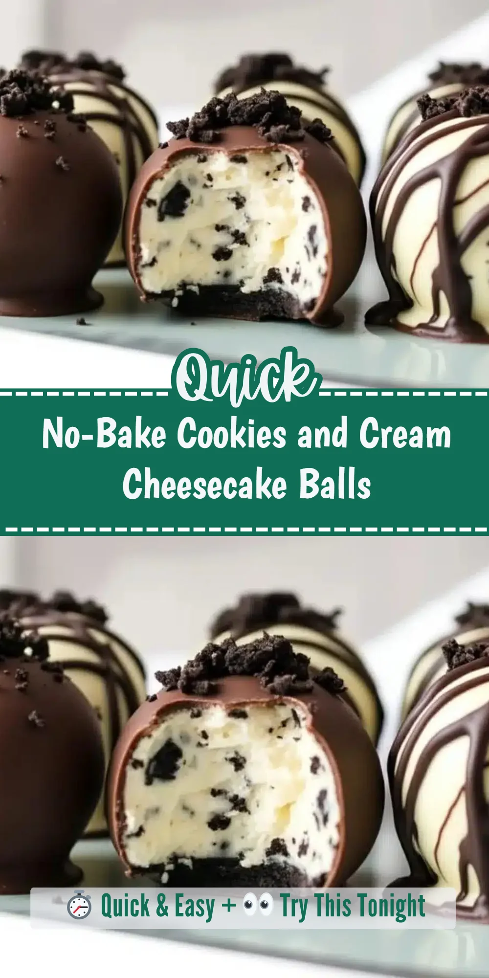 No-Bake Cookies and Cream Cheesecake Balls