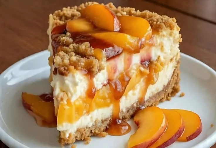 Peach Cobbler Cheesecake