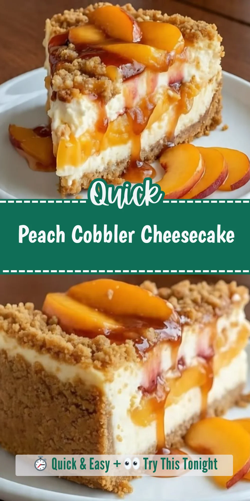 Peach Cobbler Cheesecake