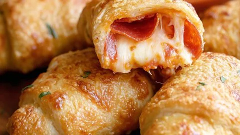 Pepperoni pizza crescent rolls baked to golden perfection