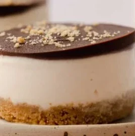 Protein-packed Peanut Butter Cheesecake Cups ready to indulge in a healthy treat