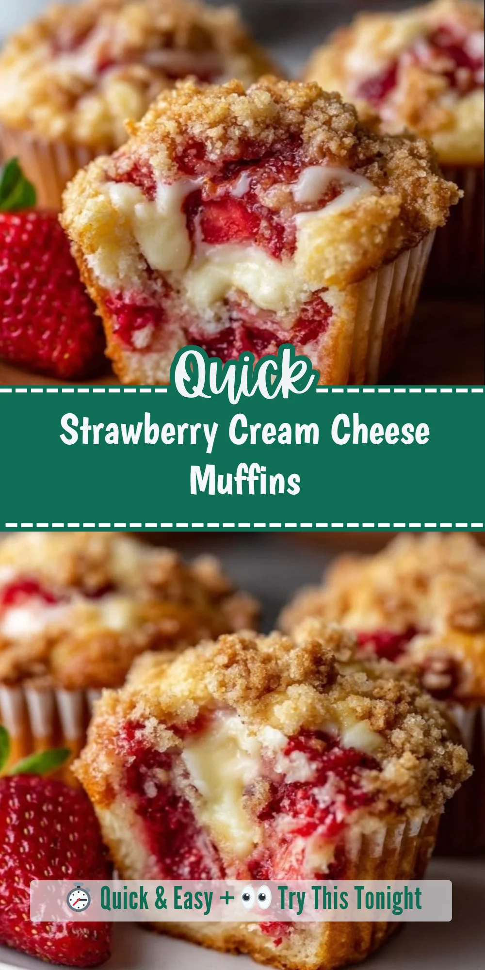 Strawberry Cream Cheese Muffins