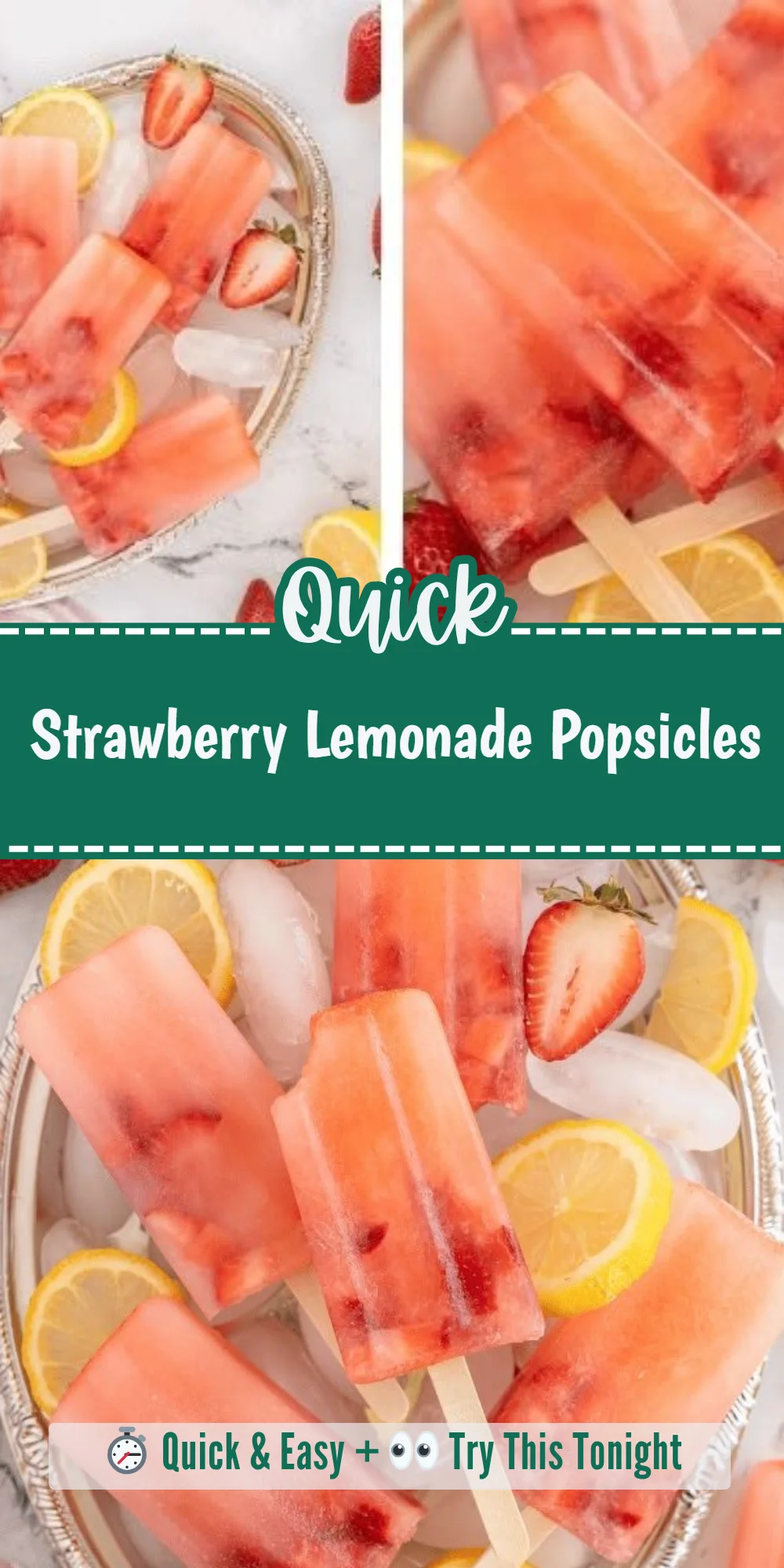 Strawberry Lemonade Popsicles