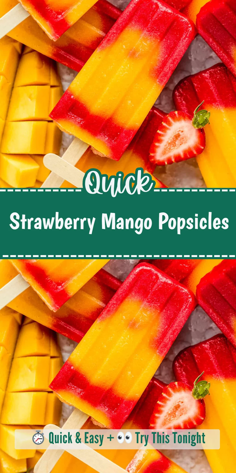Strawberry Mango Popsicles
