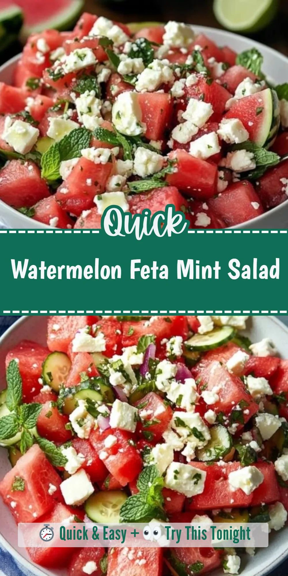 Watermelon Feta Mint Salad