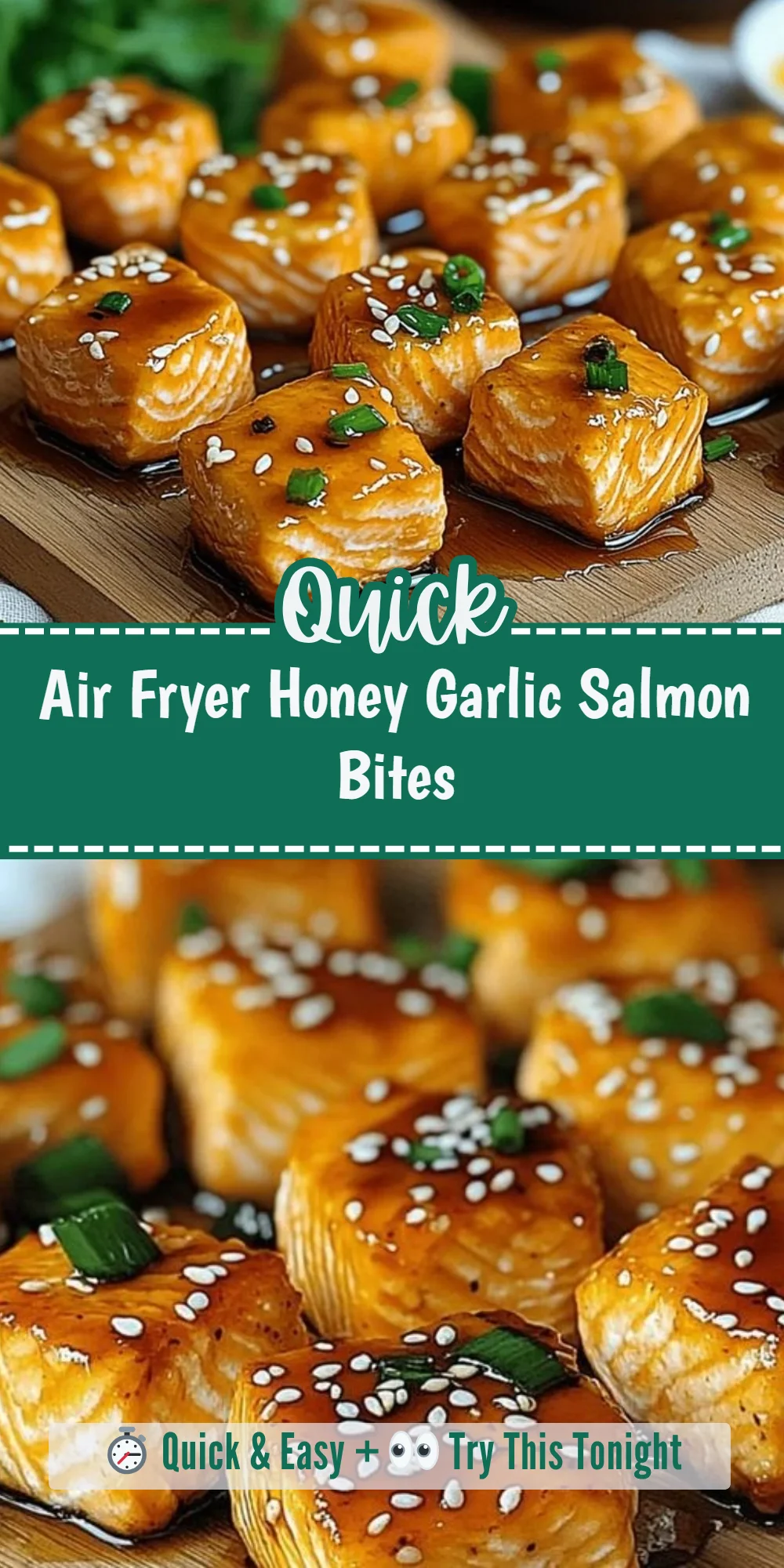 Air Fryer Honey Garlic Salmon Bites