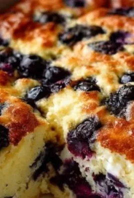 Blueberry Cottage Cheese Breakfast Bake served in a dish