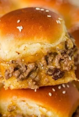 Delicious cheeseburger sliders served on a platter