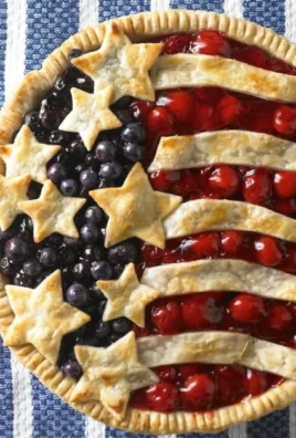 Deliciously baked Cherry Blueberry Pie with fresh cherries and blueberries.