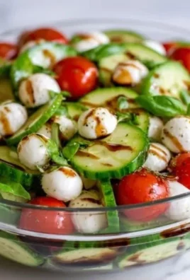 Cucumber Caprese Salad with fresh cucumbers, tomatoes, and mozzarella cheese