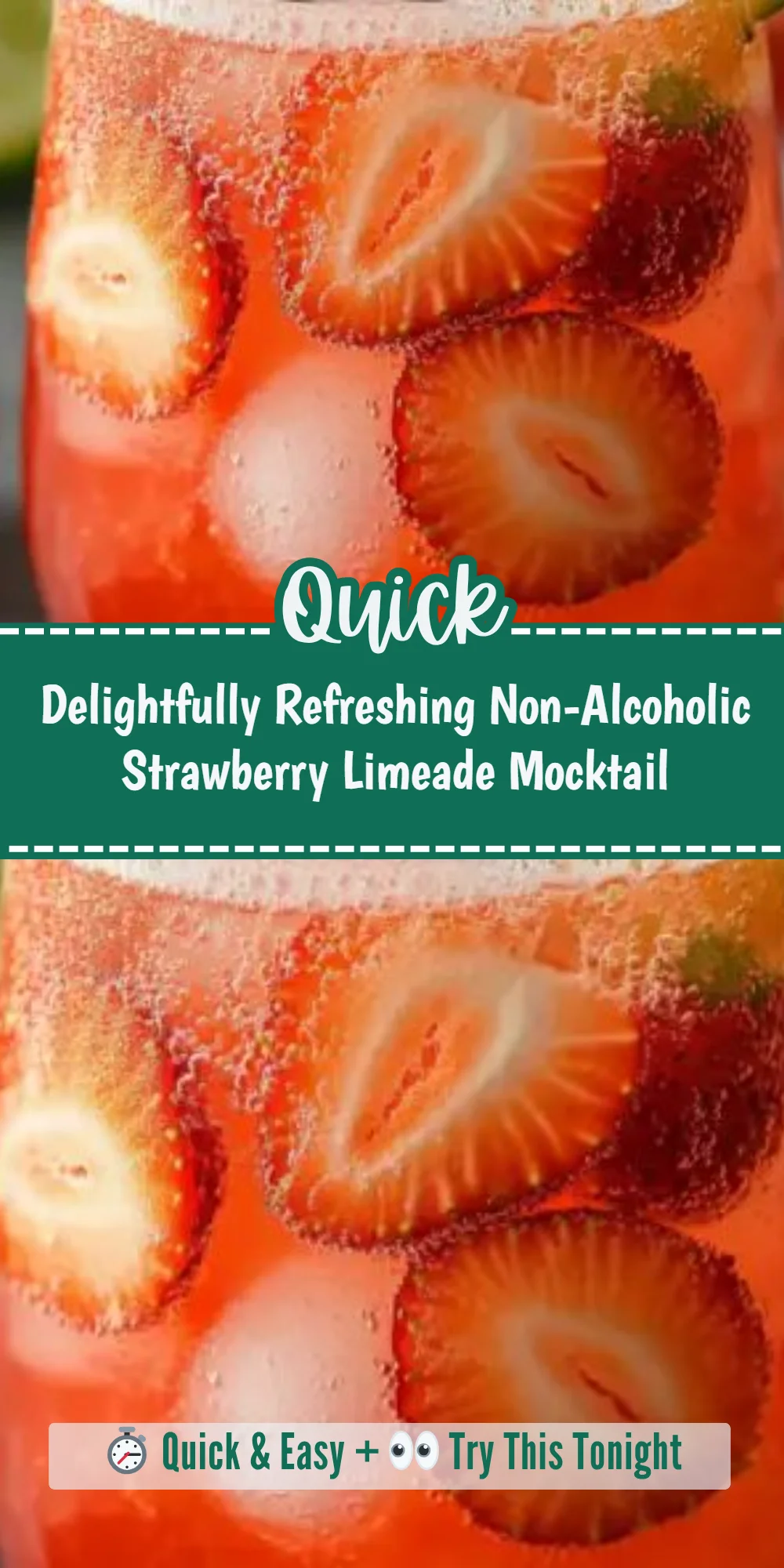 Delightfully Refreshing Non-Alcoholic Strawberry Limeade Mocktail