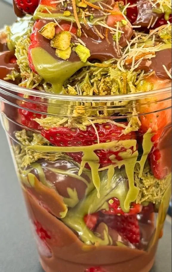Dubai Chocolate Covered Strawberry Cup
