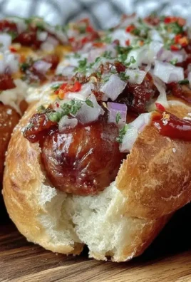 Delicious firecracker hot dogs garnished with spicy toppings and served hot.