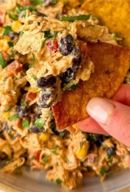 High-Protein Southwest Chicken Salad with fresh ingredients and vibrant colors.