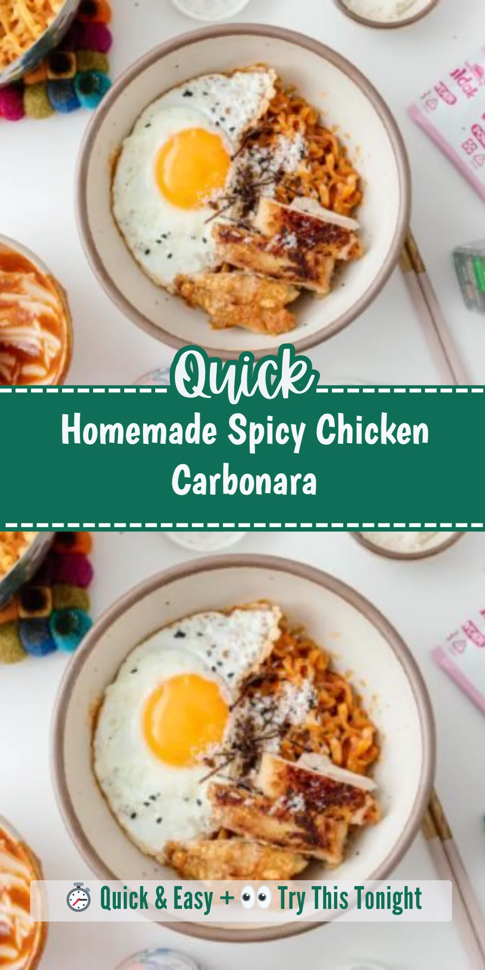 Homemade Spicy Chicken Carbonara