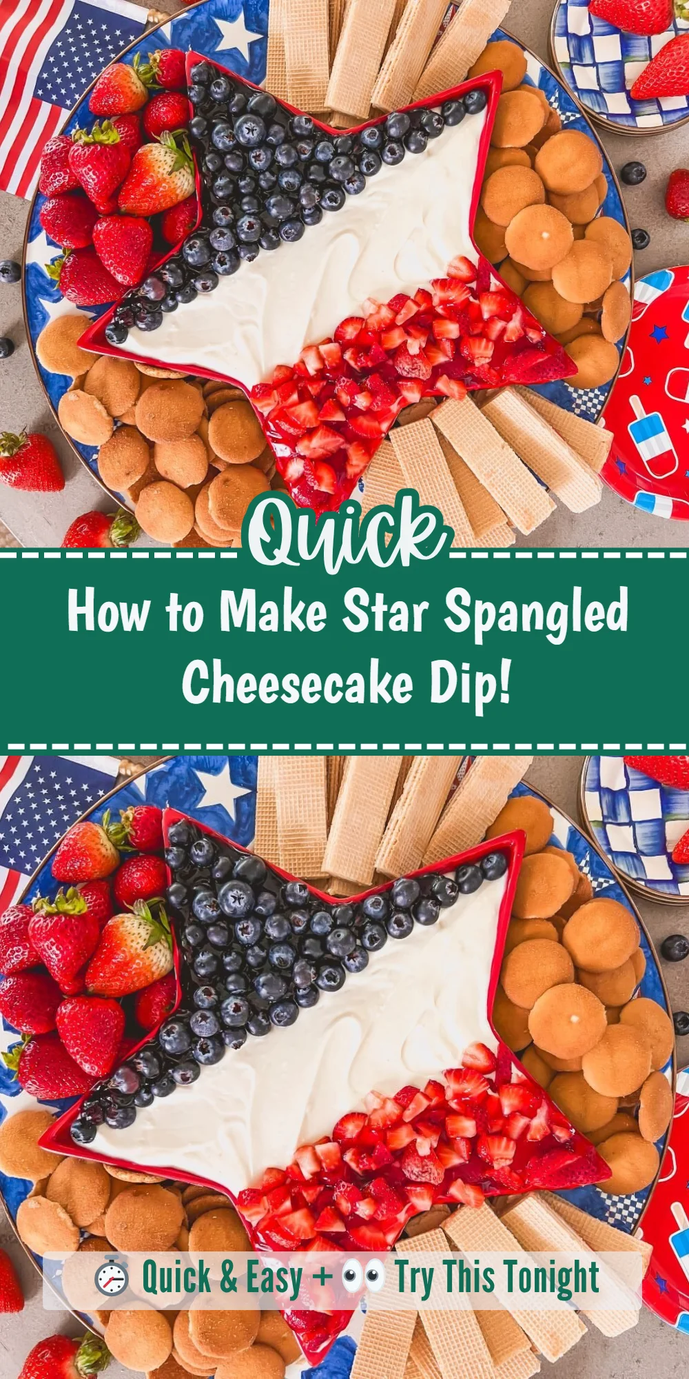 How to Make Star Spangled Cheesecake Dip!