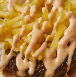 Juicy low-carb smash burger tacos served on a plate