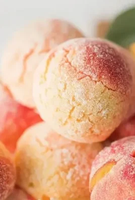 Italian Peach Cookies on a plate, showcasing their vibrant color and texture.