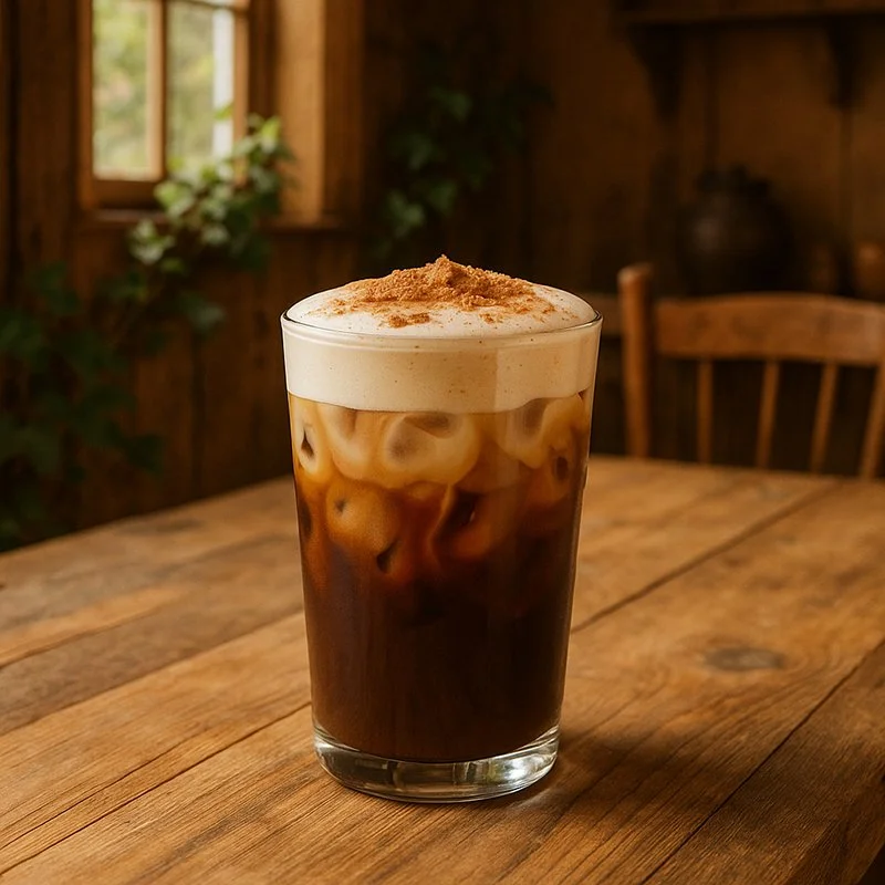 Delicious Maple Brown Sugar Cold Foam topping on a beverage