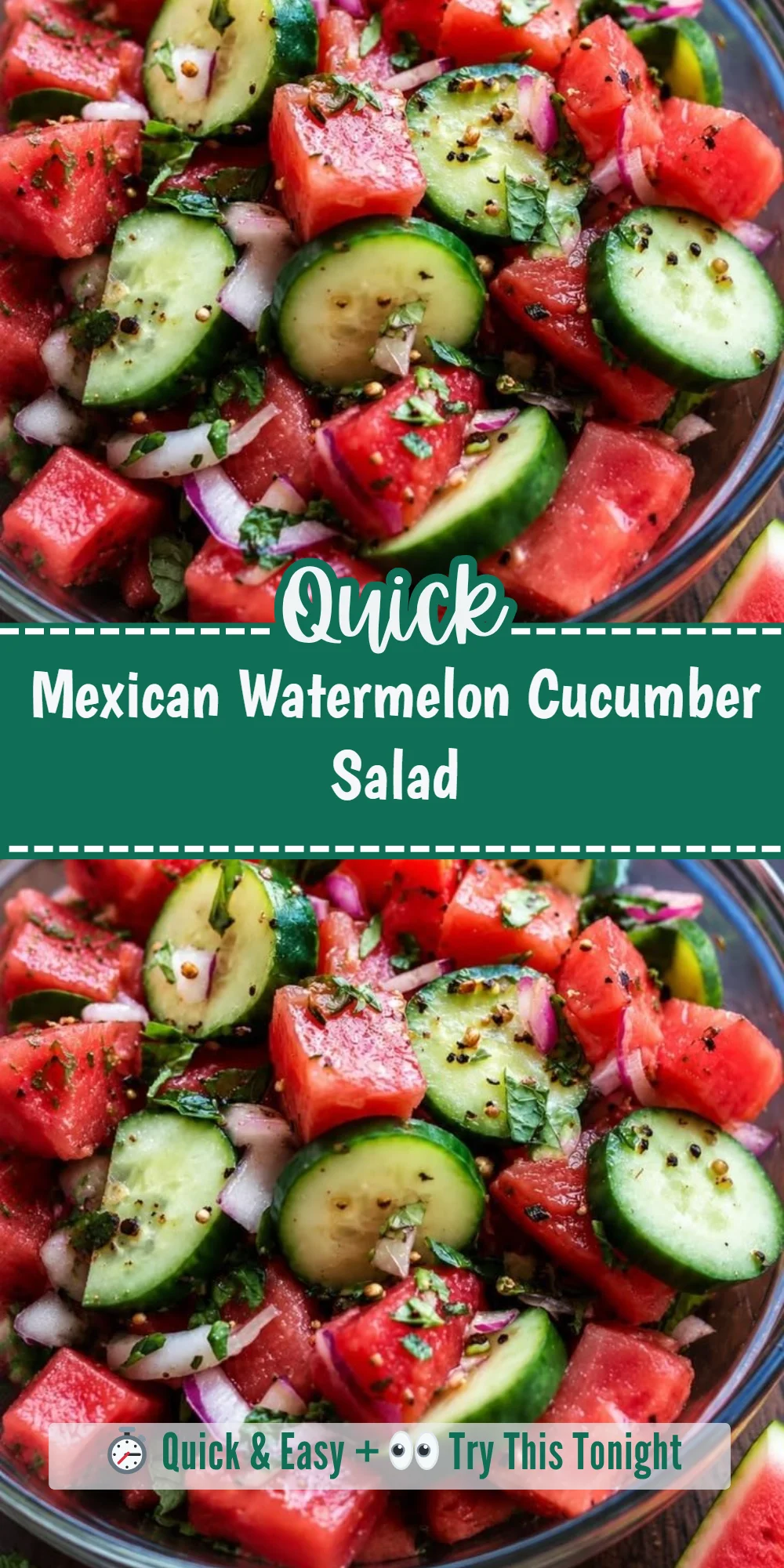 Mexican Watermelon Cucumber Salad
