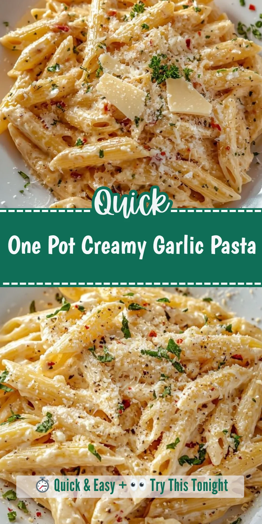 One Pot Creamy Garlic Pasta