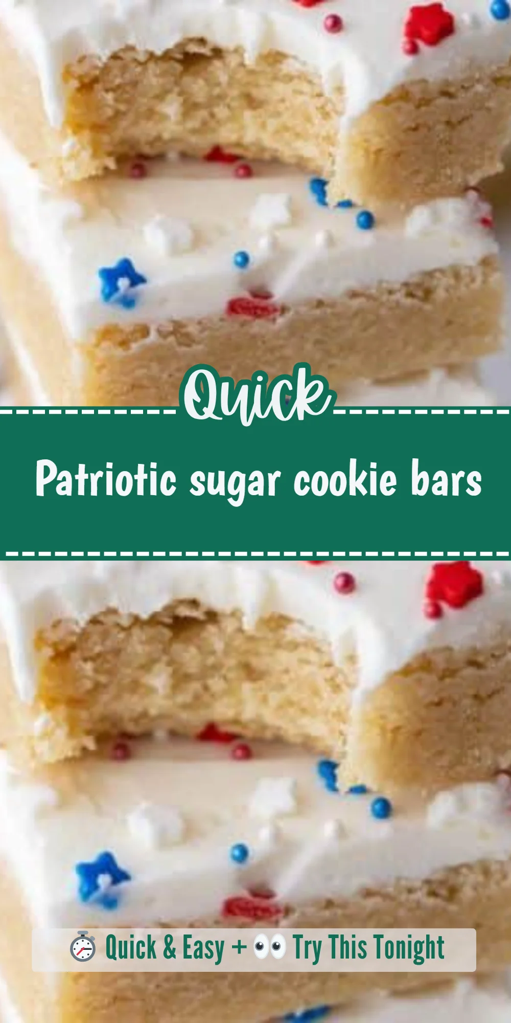Patriotic sugar cookie bars