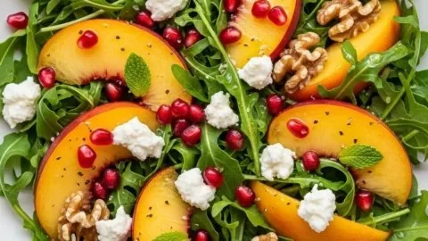 Peach Arugula Salad