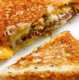 Smashburger Grilled Cheese with Special Sauce on a plate