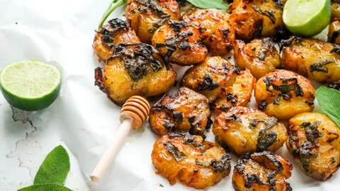 Smashed Hot Honey & Sage Potatoes