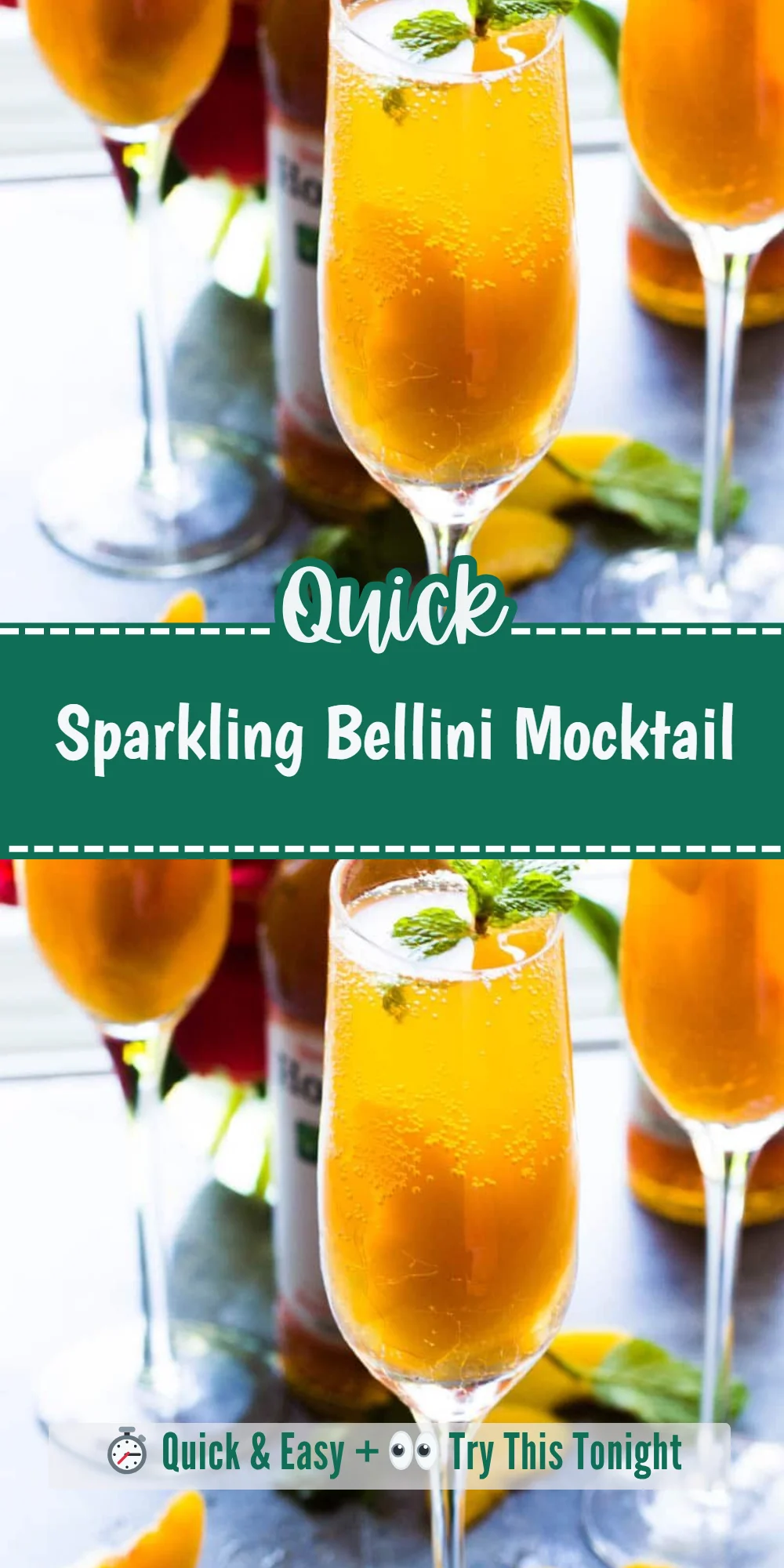 Sparkling Bellini Mocktail