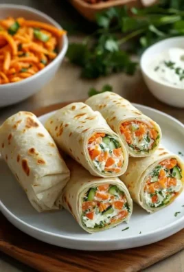 Vegetable Tortilla Roll Ups filled with fresh veggies and rolled for a healthy snack.