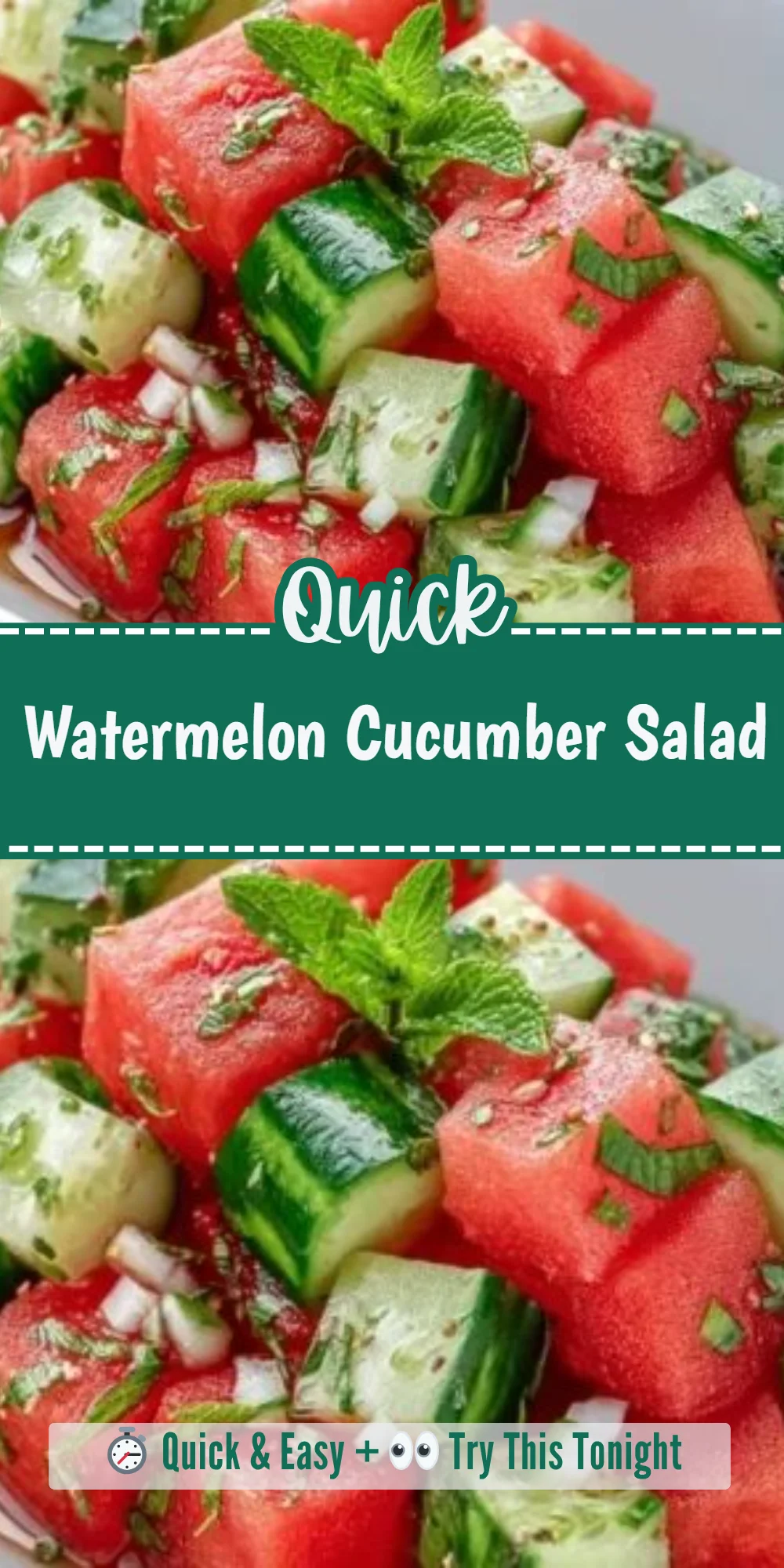 Watermelon Cucumber Salad