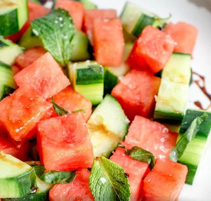 Watermelon Cucumber Salad