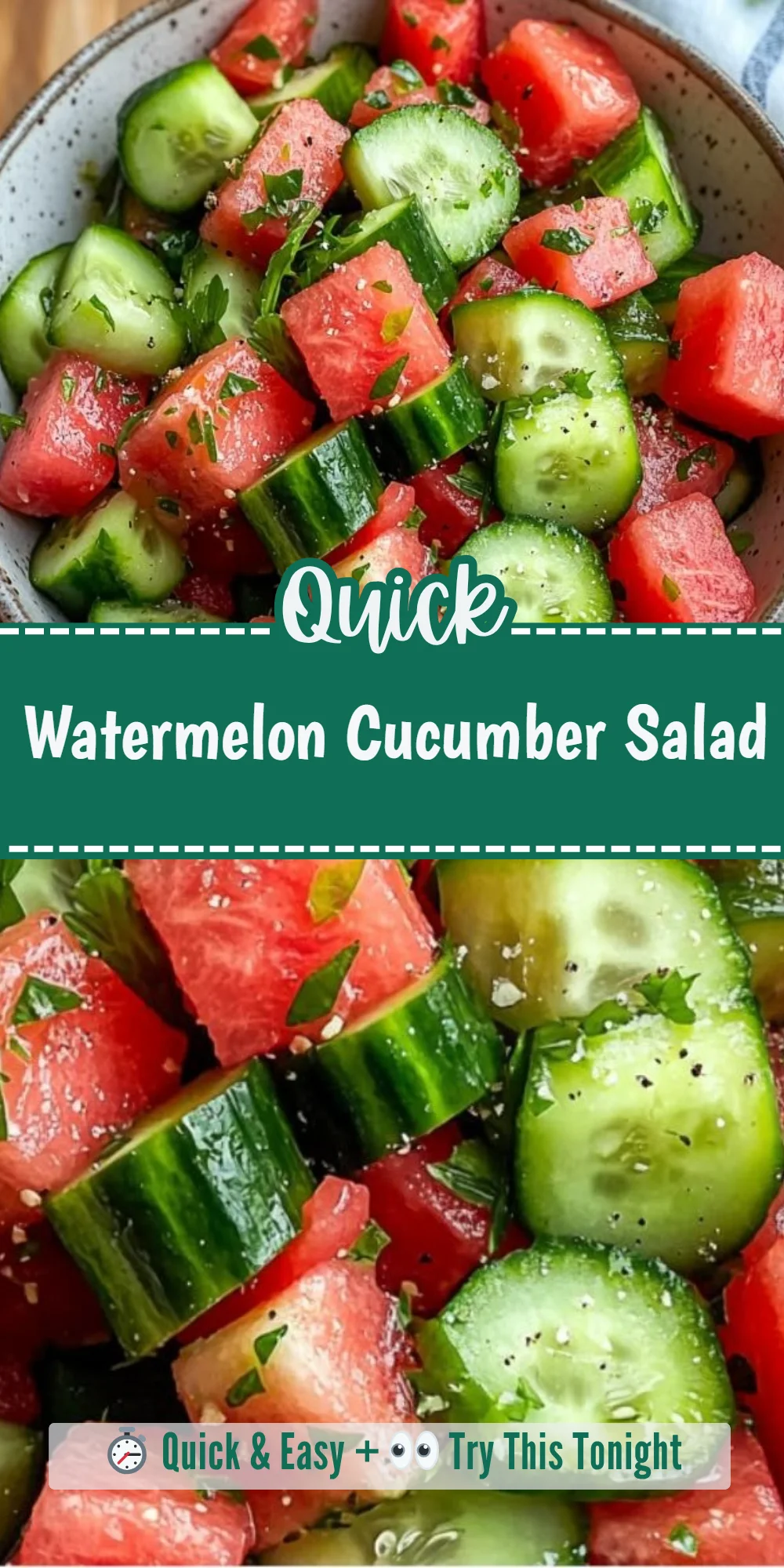 Watermelon Cucumber Salad
