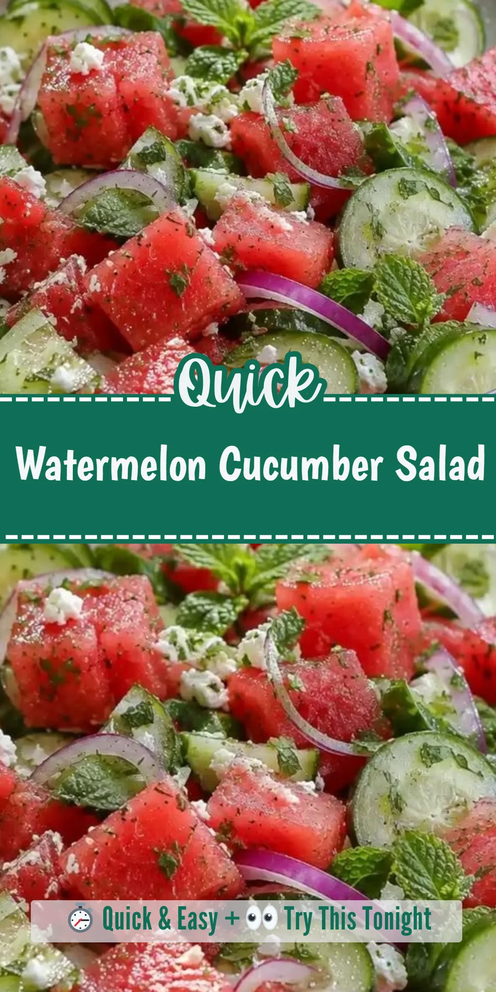 Watermelon Cucumber Salad