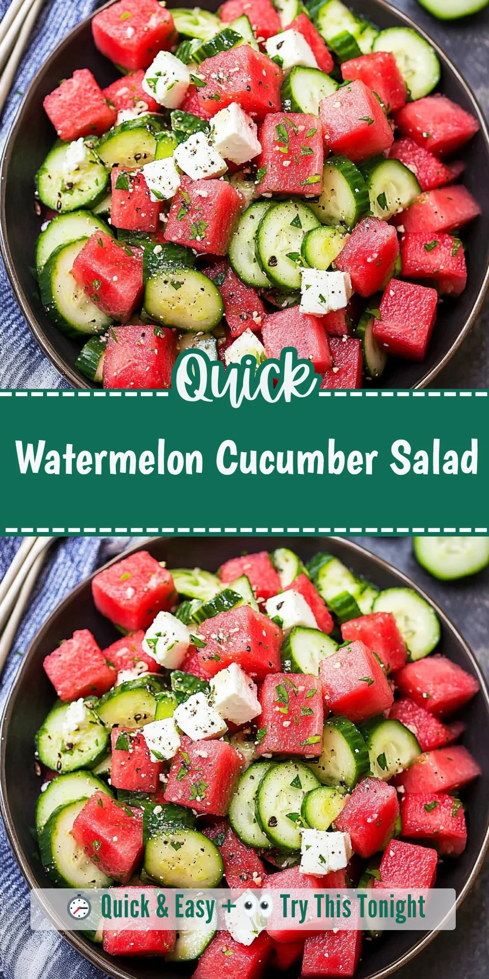 Watermelon Cucumber Salad