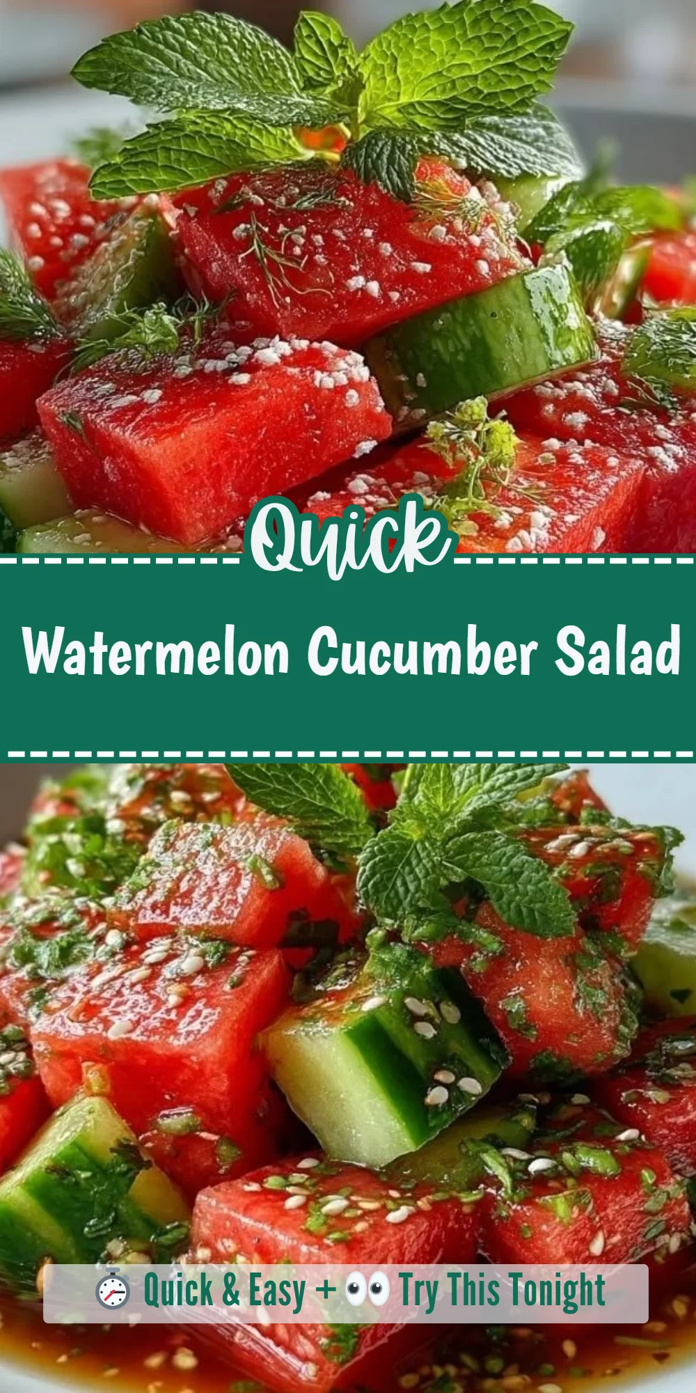 Watermelon Cucumber Salad