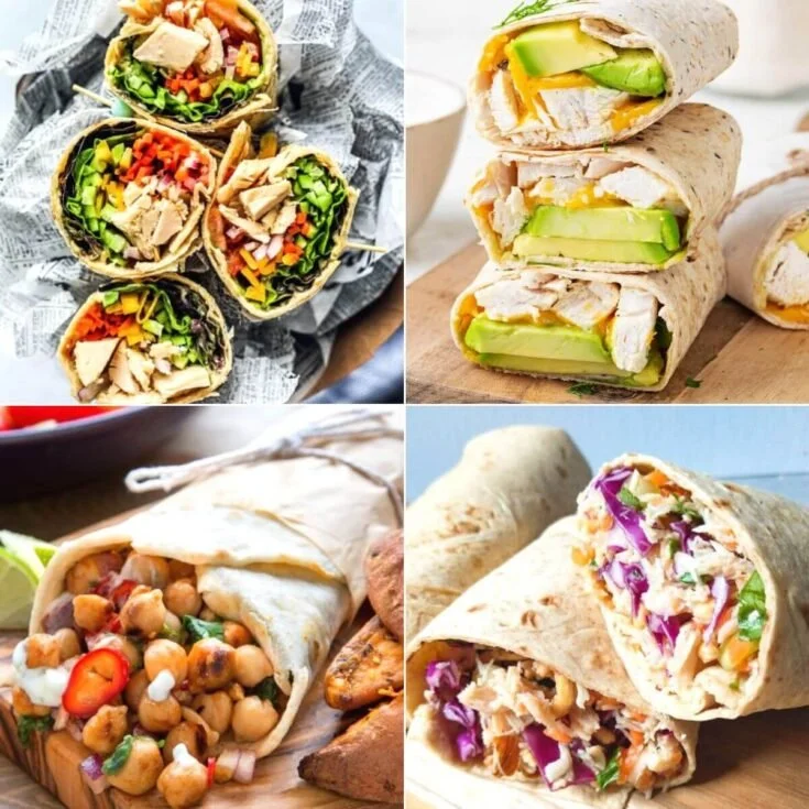 Healthy lunch wrap ideas with easy recipes for quick meals.